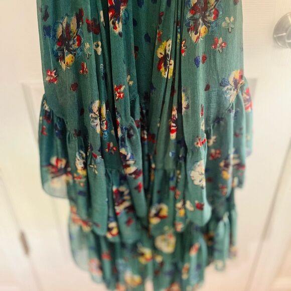 Free People Teal Floral Maxi Dress - Picture 6 of 7